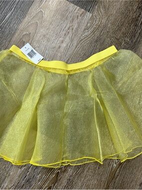 Yellow Sheer Run Skirt - Unbranded- OSFA